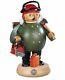 German Incense Smoker Forest Worker With Power Saw, Height 17 Cm. Mu 16186 New