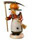 German Incense Smoker Halloween Witch With Pumpkin, Height 25 Cm. Mu 16647 New