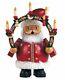 German Incense Smoker Santa Claus Under Candlearch, Height 16 Cm. Mu 16031 New