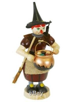 German incense smoker witch, height 19 cm / 7 inch, original Erzg. RG 26064 NEW