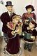 Giant 38 Tall Victorian Family Christmas Carolers Family Of 4 Rare