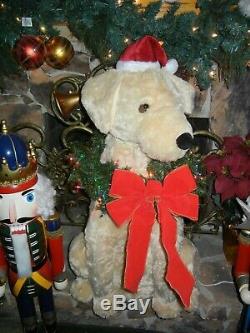 Giant Animated Life Size Golden Retriever / Lab Lighted / Talk Christmas Holiday