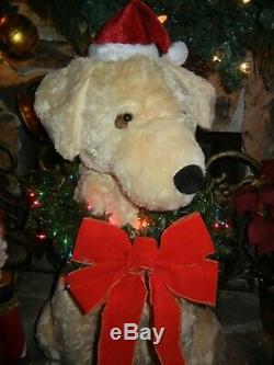 Giant Animated Life Size Golden Retriever / Lab Lighted / Talk Christmas Holiday