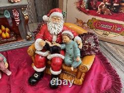 Grandeur Noel 2002 Porcelain Santa Scene Collector's Edition Complete In Box