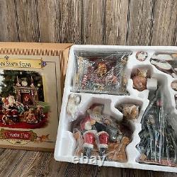 Grandeur Noel 2002 Porcelain Santa Scene Collector's Edition Complete In Box