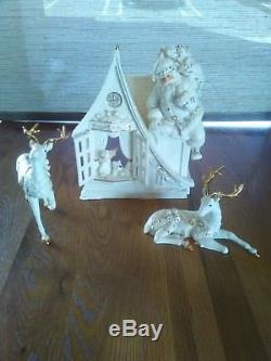 Grandeur Noel 2003 Collector's Edition White Porcelain with Hand Painted Gold Fi