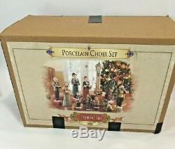 Grandeur Noel Porcelain Choir Set 2003 in Box Victorian Carolers 12 Figures