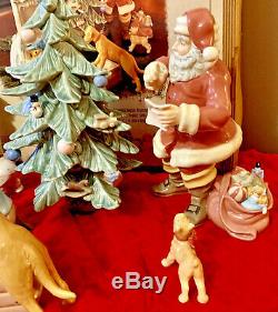 Grandeur Noel Porcelain Collector's Edition Christmas Scene 9 Piece Set 2001