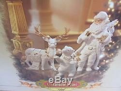 Grandeur Noel Porcelain Figurines Polar Bear Reindeer Santa New In Box 1999
