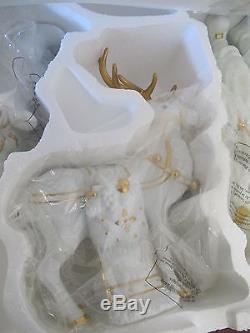 Grandeur Noel Porcelain Figurines Polar Bear Reindeer Santa New In Box 1999