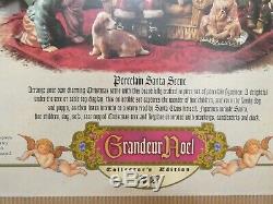 Grandeur Noel Porcelain Santa Scene Collector's Edition 2002 New