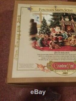 Grandeur Noel Porcelain Santa Scene Collector's Edition 2002 New