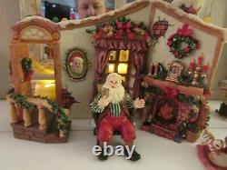 Grandeur Noel Santa And His Elves 12 Piece Set- Rare Very Detailed Check Pics
