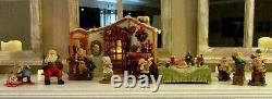 Grandeur Noel Santa And His Elves 12 Piece Set- Rare Very Detailed Check Pics