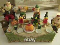 Grandeur Noel Santa And His Elves 12 Piece Set- Rare Very Detailed Check Pics