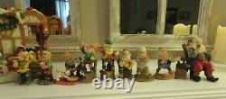 Grandeur Noel Santa And His Elves 12 Piece Set- Rare Very Detailed Check Pics