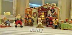 Grandeur Noel Santa And His Elves 12 Piece Set- Rare Very Detailed Check Pics