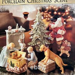 Grandeur noel 2001 Porcelain Christmas Scene complete in box! HARD TO FIND