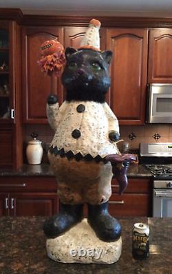 Grandin Road Black Vintage Statue CatTrick or Treat Cat 36VERY RARE