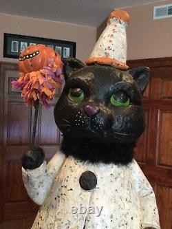 Grandin Road Black Vintage Statue CatTrick or Treat Cat 36VERY RARE