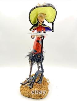 Grandin Road Halloween Bewitching Figure Esmeralda with Black Cat 16