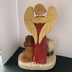 HOUSE OF HATTEN 1998 Christmas Angel Lion Signed D Calla Large 16 X 11