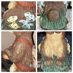 HTF BETHANY LOWE 22 Large Easter Bunny Rabbit Figure Paper Mache Antique Style