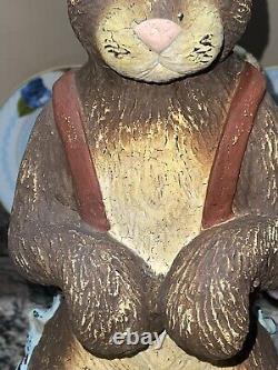 HTF BETHANY LOWE 22 Large Easter Bunny Rabbit Figure Paper Mache Antique Style