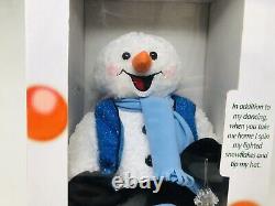 HTF Gemmy Snow Miser Animated Snowman Singing Spinning Snowflake 2002 withLeg READ