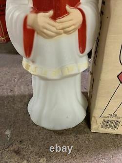 HTF Vintage Empire GIRL Choir Caroler Christmas Blow Mold with Box