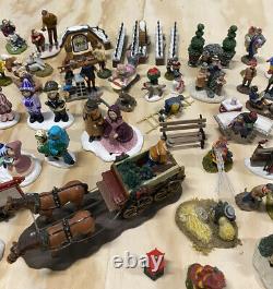 HUGE LOT Christmas Village Accessories Figurines DEPT 56, LEMAX, O'WELL, ETC