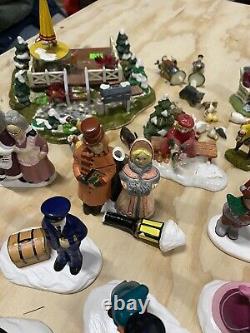 HUGE LOT Christmas Village Accessories Figurines DEPT 56, LEMAX, O'WELL, ETC