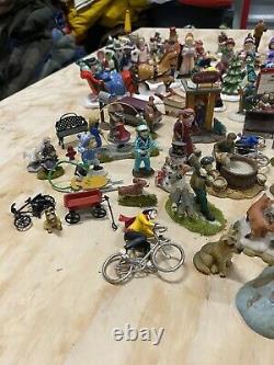 HUGE LOT Christmas Village Accessories Figurines DEPT 56, LEMAX, O'WELL, ETC