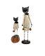 Halloween Cat Figurine Pair Adorable Vintage Holiday Decor