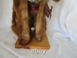 Handmade Father Christmas Old World Santa Claus FIGURE, 18, FUR COAT, AMAZING