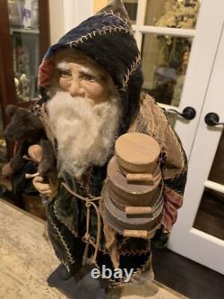 Handmade Primitive Santa Clause By April Cummins