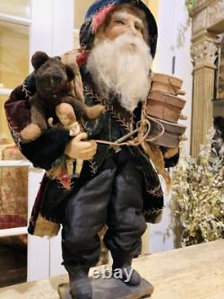 Handmade Primitive Santa Clause By April Cummins