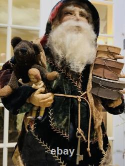 Handmade Primitive Santa Clause By April Cummins