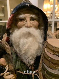 Handmade Primitive Santa Clause By April Cummins
