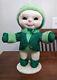 Harold Gale 13 Stationary Christmas Snowbaby Green Felt On Stand Snowbabies