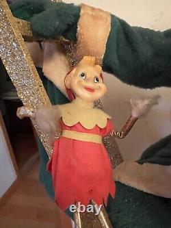 Harold Gale Santa Claus Christmas Store Display Ladder Elf Stocking 70 Vintage