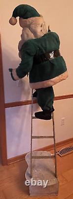 Harold Gale Santa Claus Christmas Store Display Ladder Elf Stocking 70 Vintage