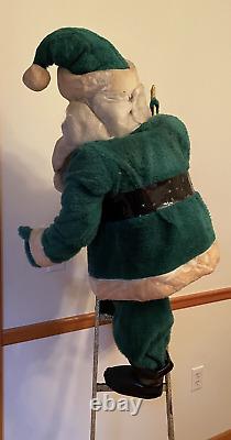 Harold Gale Santa Claus Christmas Store Display Ladder Elf Stocking 70 Vintage