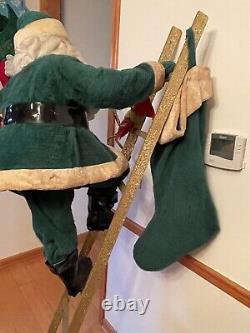 Harold Gale Santa Claus Christmas Store Display Ladder Elf Stocking 70 Vintage