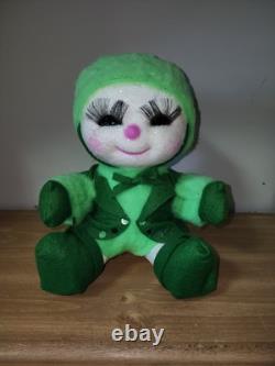 Harold Gale Snow Baby Vintage VTG Christmas Store Display 60's 70's Green Seated