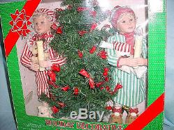 Holiday Creations 19 Animated Boy Girl Pajamas Christmas Morning Candle Tree