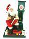 Holiday Creations Animated Santa Clock Cassette Player 2 Tapes And Free Gift
