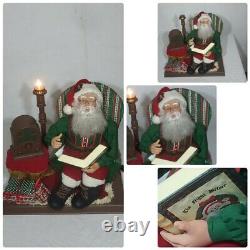 Holiday Creations Animated Santa Illuminated Floor Lamp Musical Radio Rare 1996