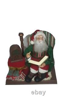 Holiday Creations Animated Santa Illuminated Floor Lamp Musical Radio Rare 1996