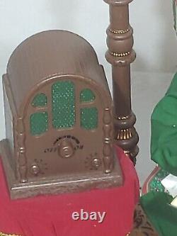 Holiday Creations Animated Santa Illuminated Floor Lamp Musical Radio Rare 1996